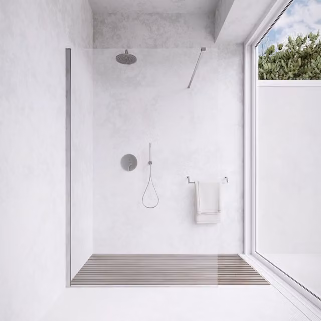 Parete doccia walk-in 130 cm 8mm trasparente anticalcare h200 | Lazaros