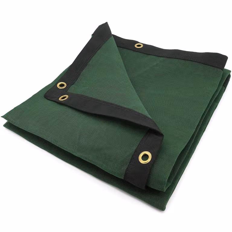 Rete per rimorchi e container 3,2 x 6 metri circa 200 g/m² tessuto monofilamento verde con occhielli