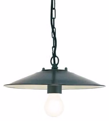 Sospensione Piccola Da Esterno Contemporanea Antique Alluminio Grigio 1 Luce E27
