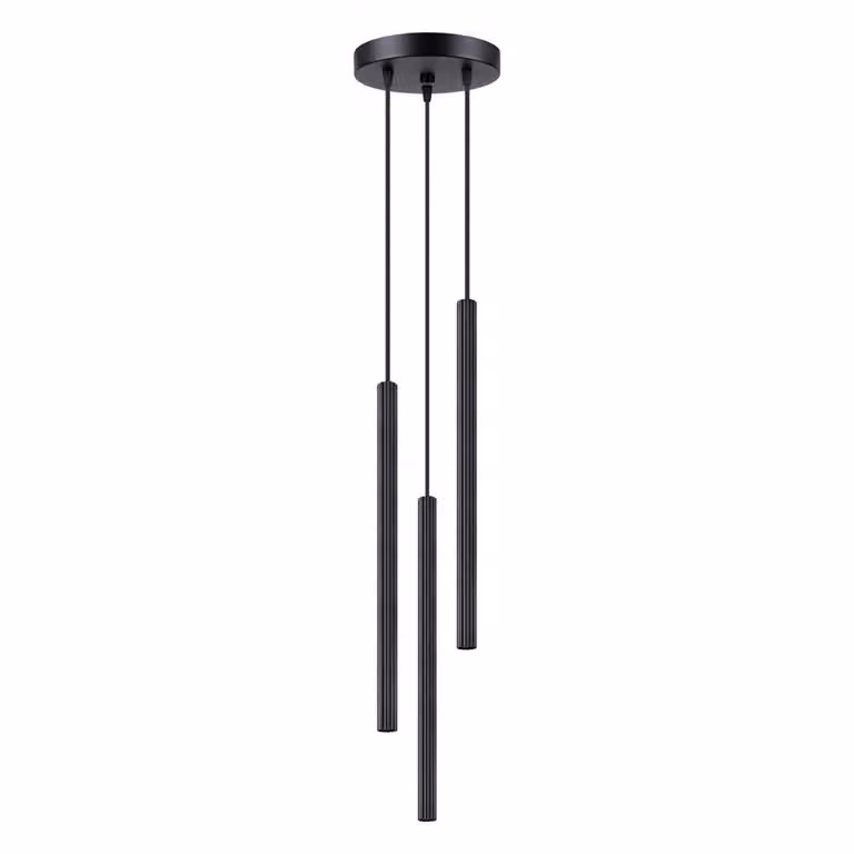 Lampada a sospensione ARCHE 3P nero 3xG9 8W acciaio 120x20x20cm Sollux Lighting