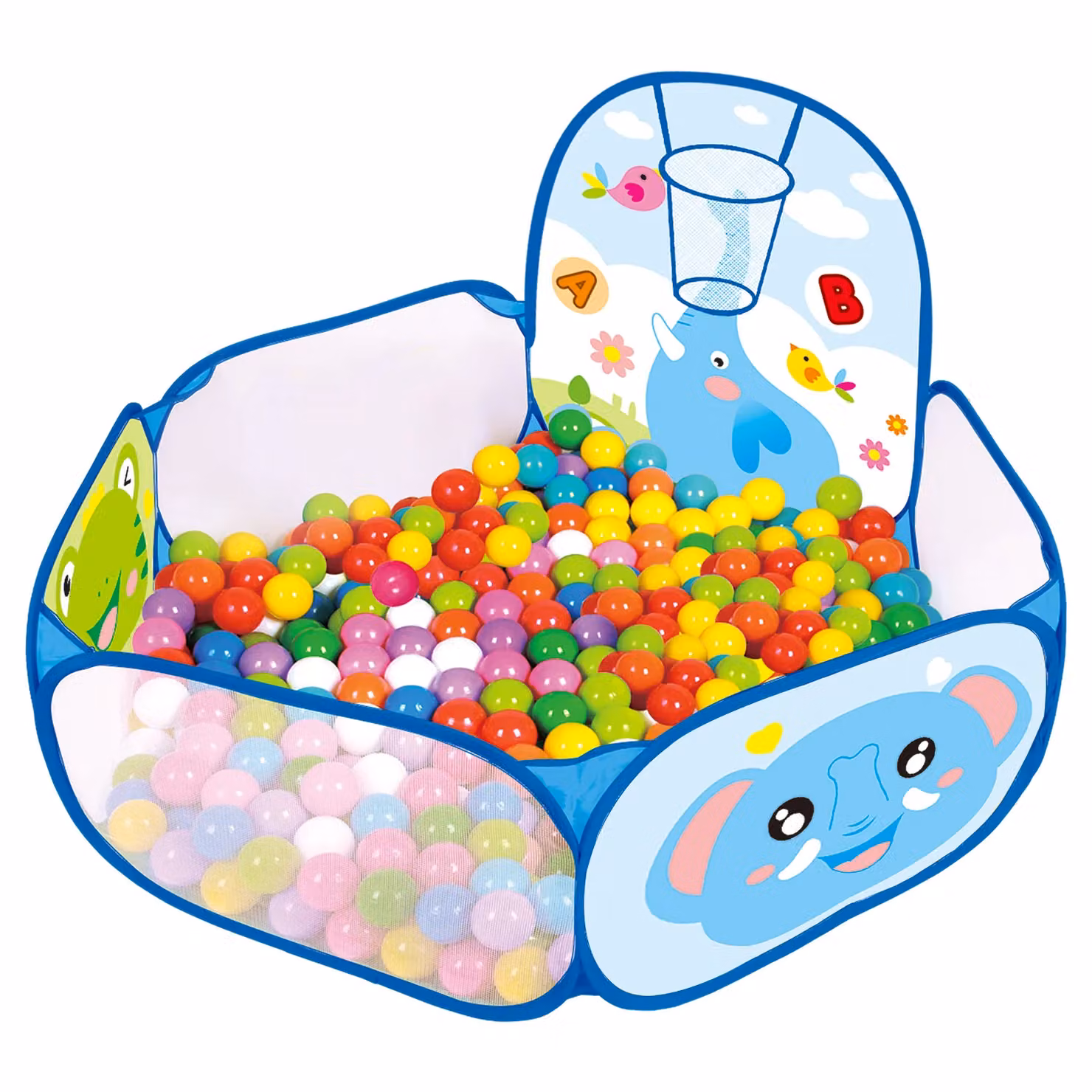 TU GIOCHI Color Bowl Piscina di Palline Multicolore con Canestro e 50 Palline per Bambini dai 3 Anni in su