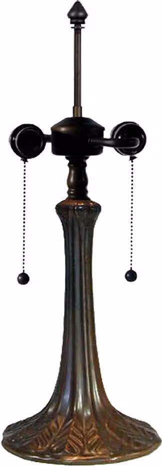Clayre & Eef lampada base tavolo Tiffany Ø 17x52 cm plastica marrone