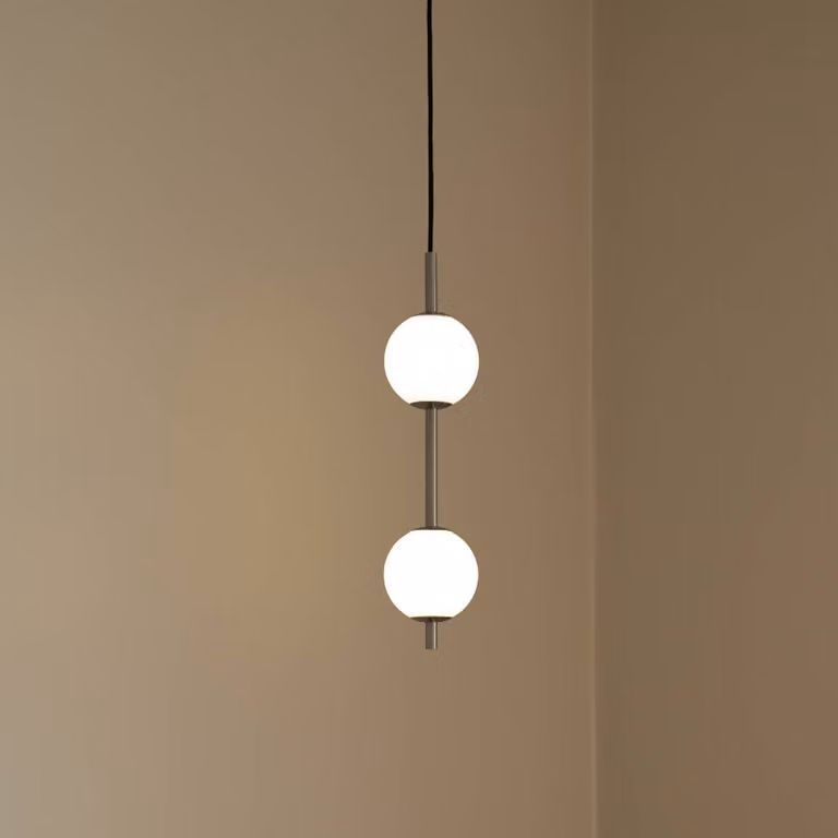 UMAGE Lampada a sospensione Audrey, dimmerabile, Alluminio / Grigio / Zincato, Soggiorno / Sala da pranzo, Metallo, Design, Lampada a sospensione