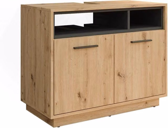 Mobile sottolavabo per bagno Beatrice Vicco in rovere e antracite L: 80 cm, P: 64 cm, H: 40 cm