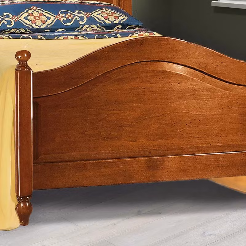 Letto singolo classico in legno tinta noce Mobili 2G L/P/H: 100 x 212 x 111 cm – 3
