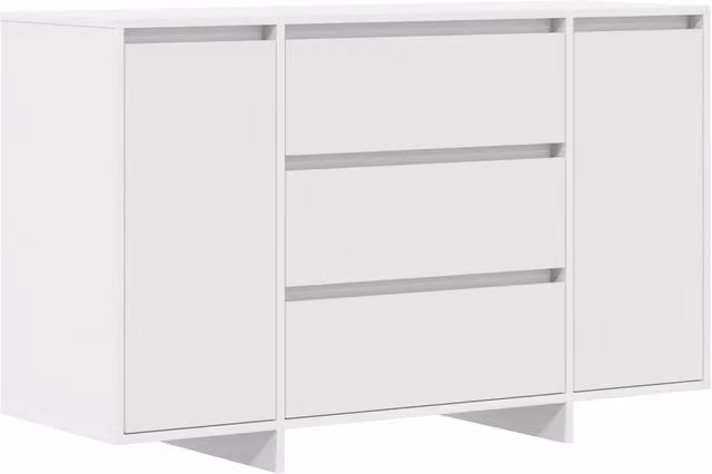 Credenza | Madia | Buffet da pranzo | Armadio da pranzo con cassetto Bianco 120 x 41 x 75 cm Legno multistrato