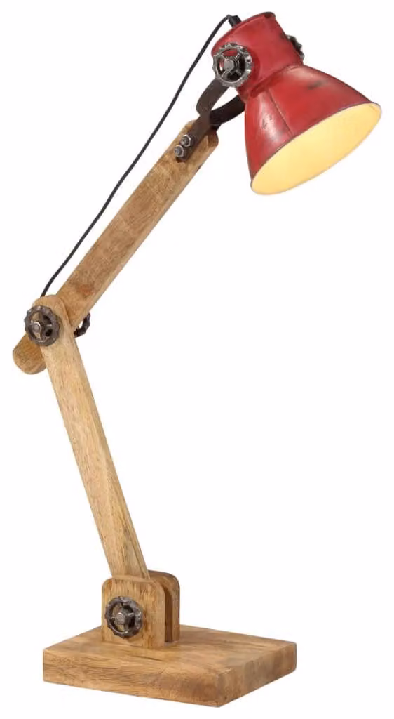 vidaXL Lampada da tavolo 25 W rosso 23x18x96 cm E27