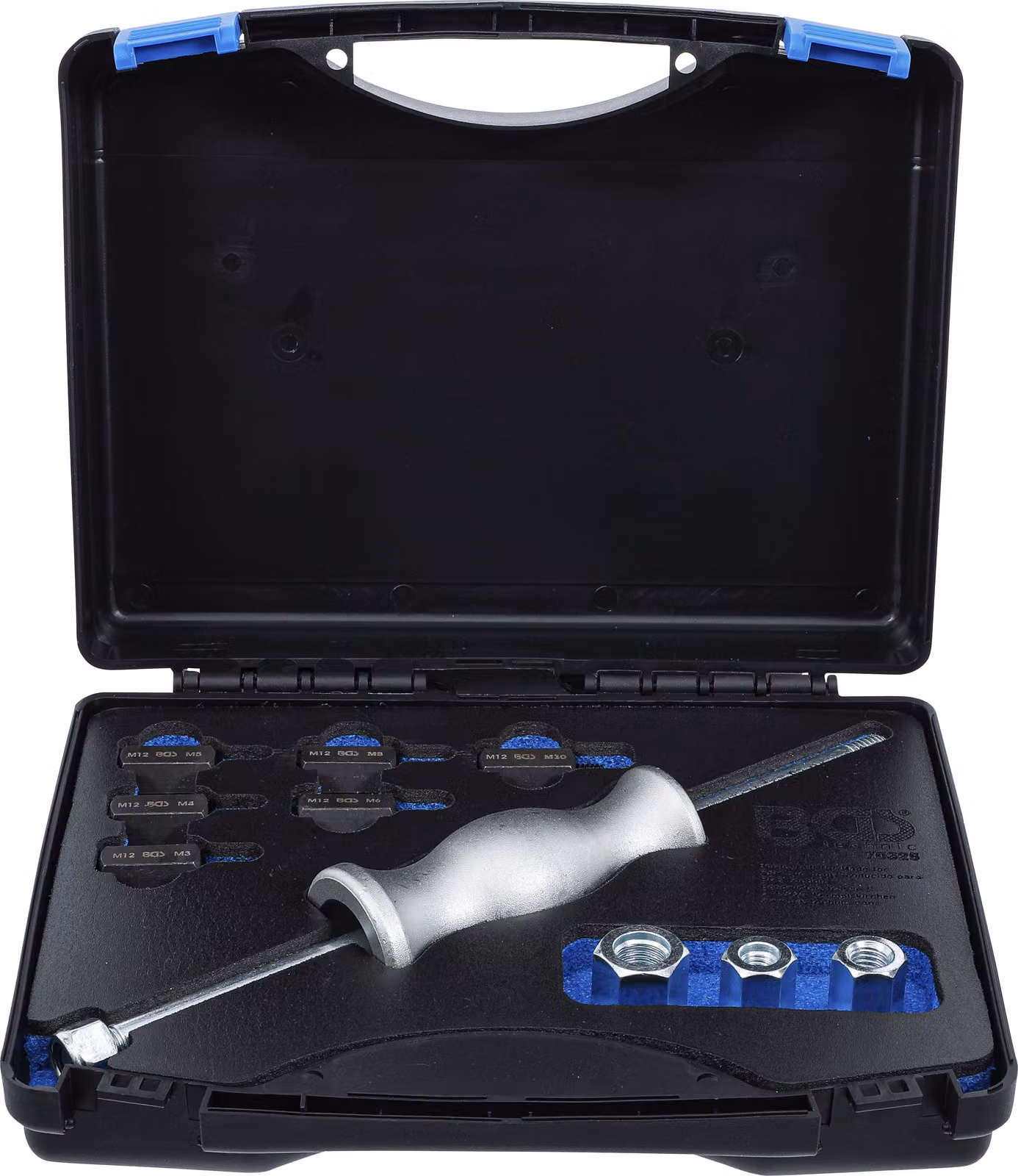 BGS Set di martelli a slitta con adattatori per filettatura 12 pezzi - 70325