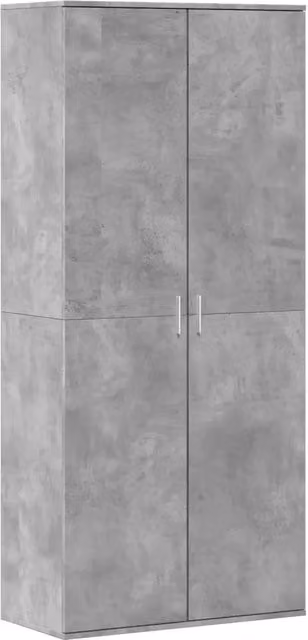 Scarpiera | Mobile per scarpe Grigio Cemento 80x39x178 cm in Legno Multistrato