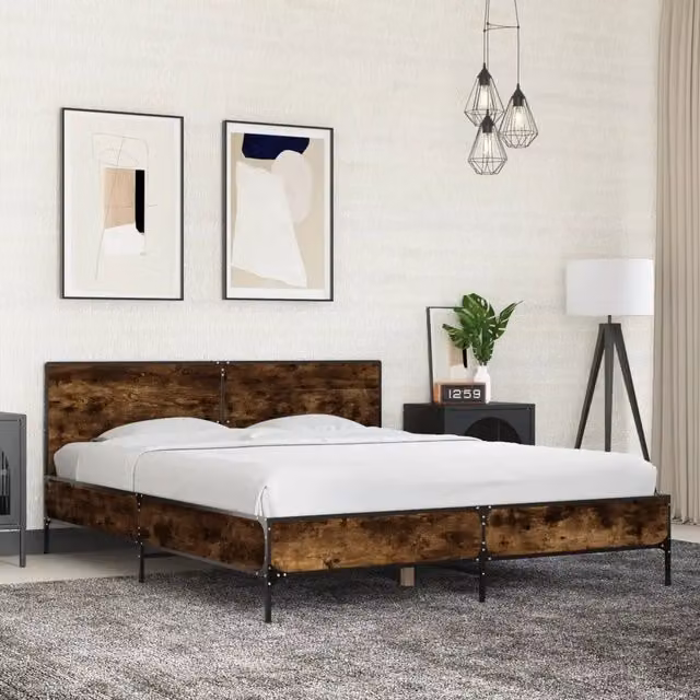 Giroletto Rovere Fumo 150x200 cm in Legno Multistrato Metallo 3280004