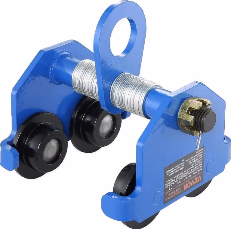Carrello manuale con supporto di spinta, larghezza regolabile, elevata capacità di carico, 1 t