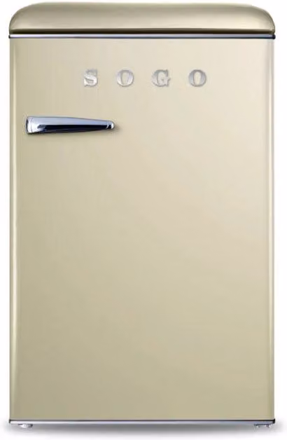 Frigorifero compatto con congelatore 110L stile retrò, freezer 18L e controllo temperatura meccanico per casa e ufficio - Sogo