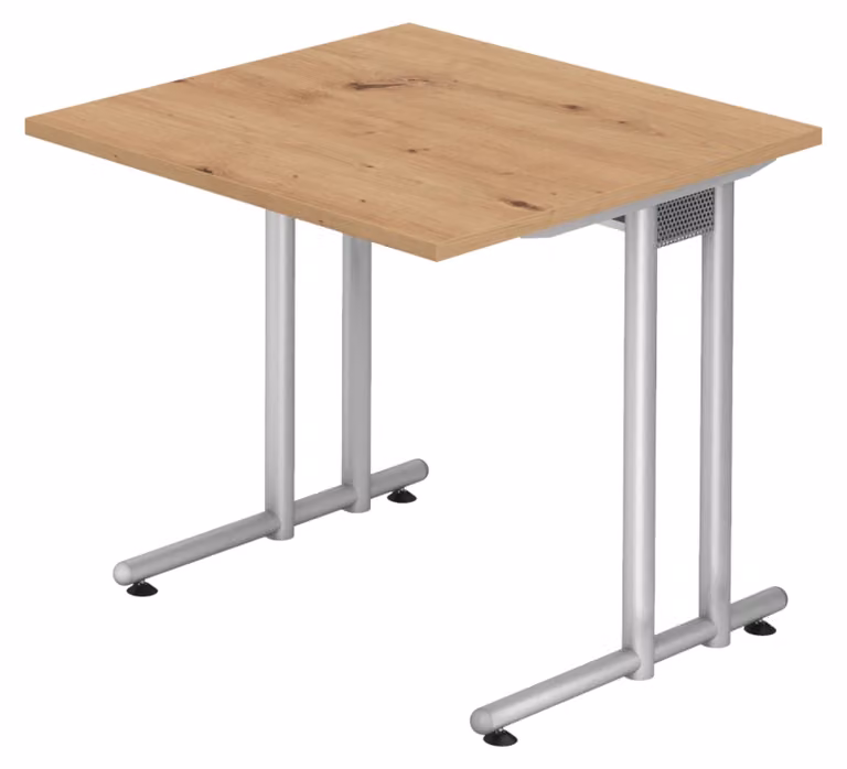 bümö Scrivania Serie-N - Decorazione: rovere nodoso, dimensioni: 80 x 80 cm