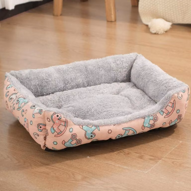 Cuccia per cani XXL, 80x60 cm, motivo cavallo, lavabile, morbida, antiscivolo, imbottitura soffice