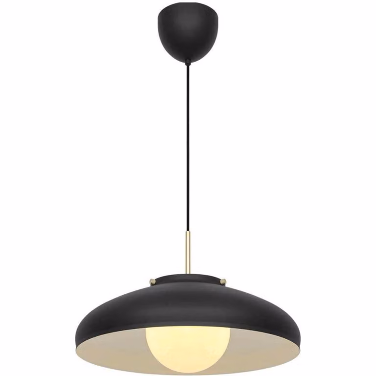 DFTP by Nordlux Lampada a sospensione Latif, dimmerabile, Nero, Soggiorno / Sala da pranzo, Ottone, Scandinavo, Lampada a sospensione