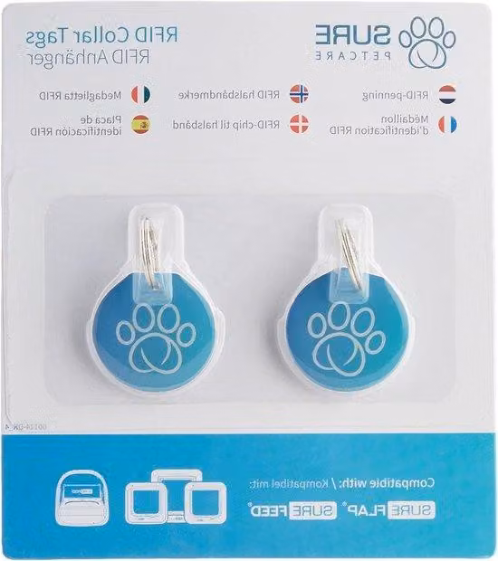 Tag RFID per sistemi per animali domestici - Felaqua Connect, set da 2 pezzi