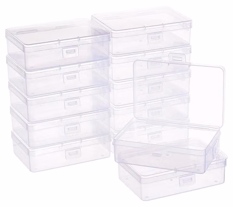 Contenitori organizzatori, confezione da 12 pezzi - Contenitori trasparenti in plastica - CON-CN0001-43-EU21