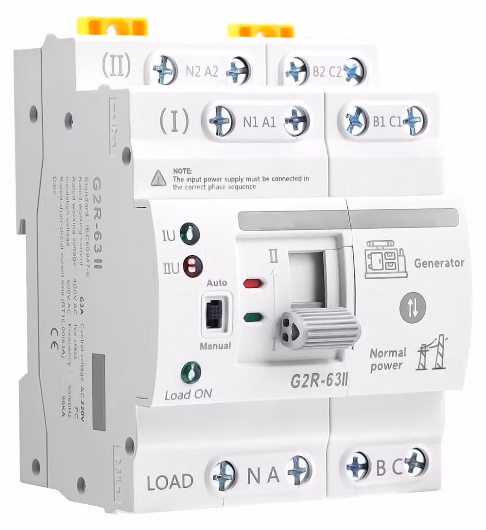 Interruttore automatico, 4 poli, 6-63 A, 220 V