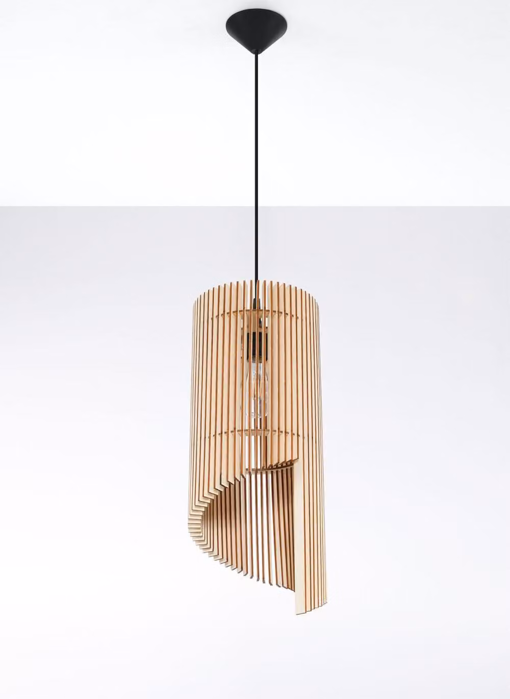 Lampada a sospensione in legno E27 moderna decorativa accogliente Ø 21 cm lampada a sospensione sala da pranzo soggiorno
