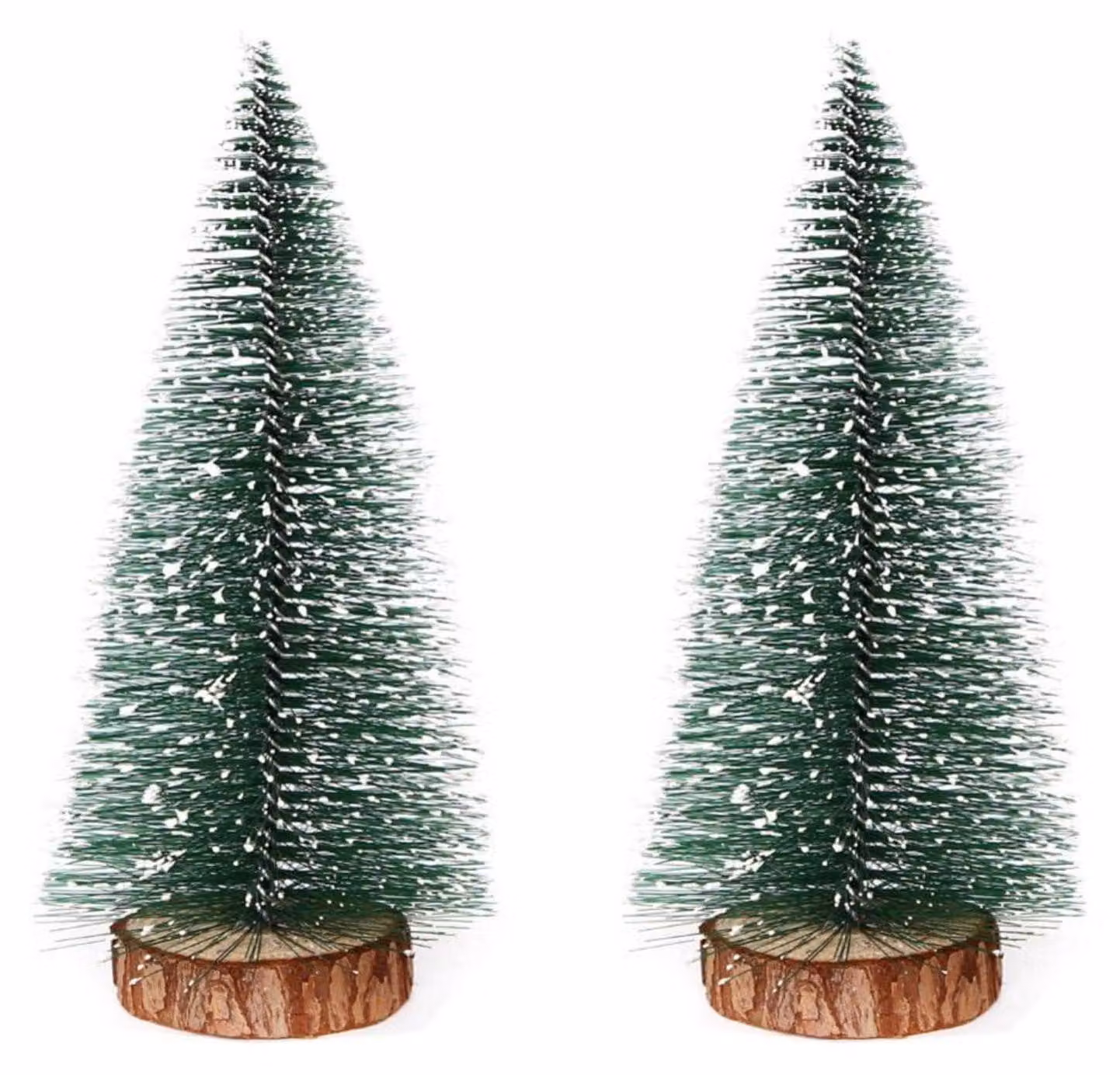 Set di 2 mini alberi di Natale, altezza 25 cm, abete artificiale, colore verde