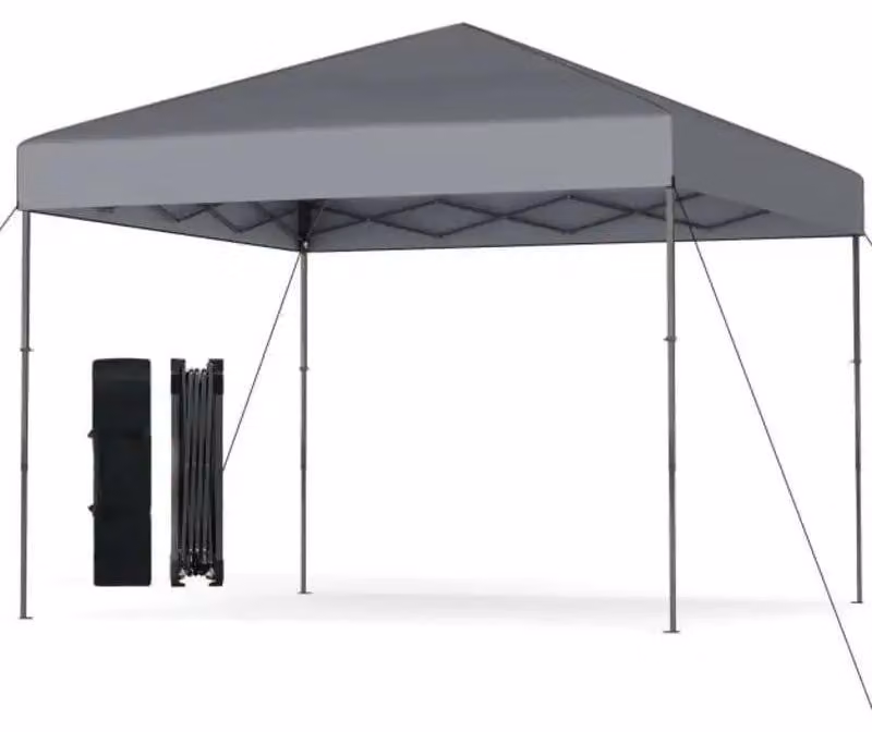 Tenda da sole pieghevole, completa di borsa per il trasporto e picchetti
