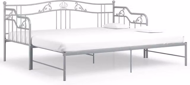 Telaio Divano letto | Sof¨¤ letto | Letto singolo Estraibile Grigio in Metallo 90x200 cm