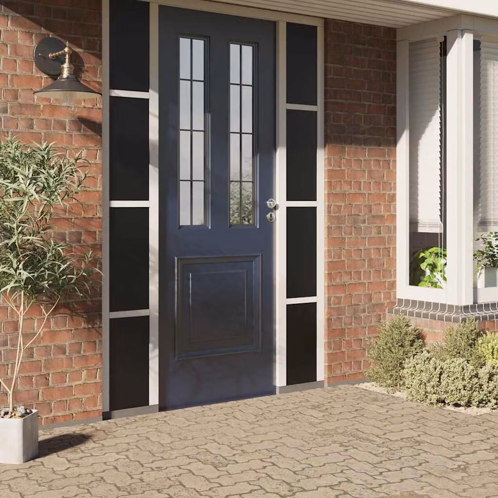 vidaXL Pellicola Vetri Statica Smerigliata Nera 60x1000 cm PVC