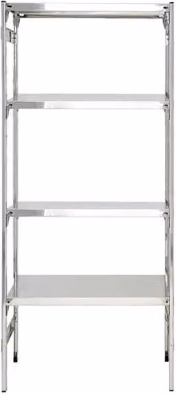 Scaffale professionale in acciaio inox argentato con ripiani regolabili Castellani Shop L: 60 cm, P: 50 cm, H: 200 cm