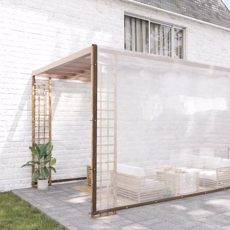 Telone trasparente in polietilene con occhielli vidaXL 10x12 m