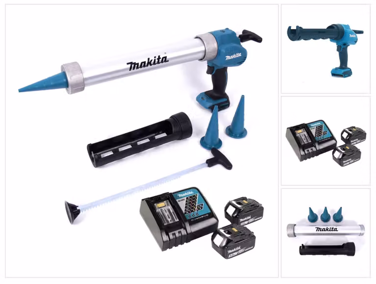 Pistola a cartuccia a batteria Makita DCG 180 RTX 18 V 300 / 600 ml + 2x batteria ricaricabile 5,0 Ah + caricabatterie