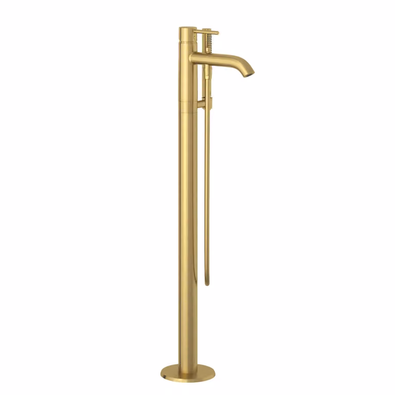 KLUDI BOZZ Mitigeur de bain et de douche, montage sur pied pour baignoire en pose libre, avec douchette à main, 38590N076, 38590N076