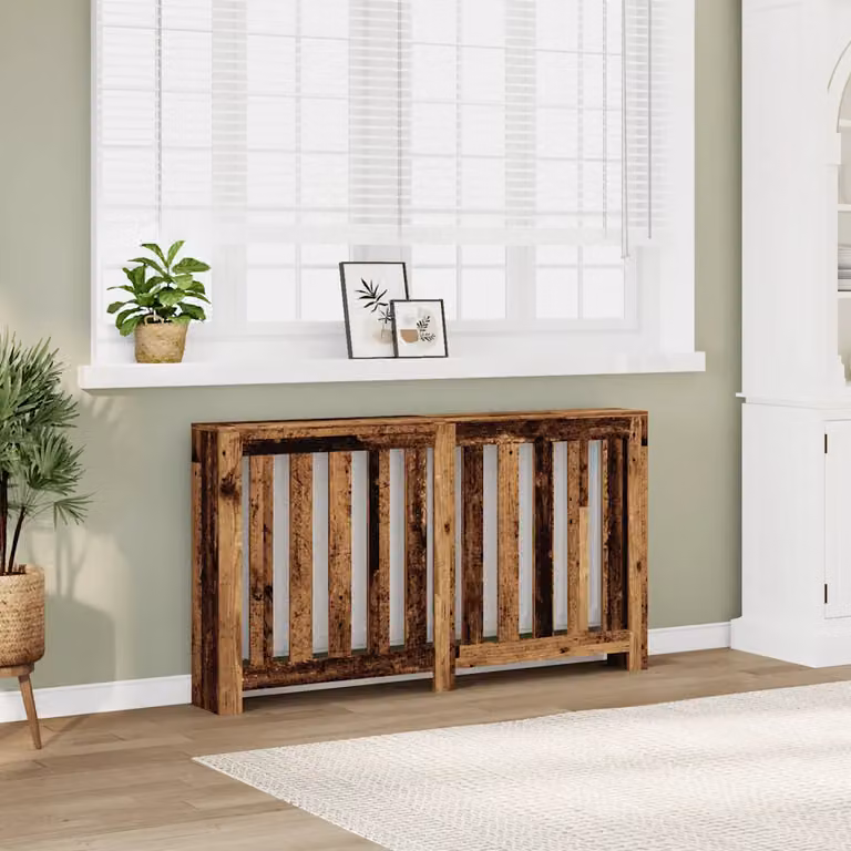 Copertura Termosifone vidaXL in Legno Multistrato Colore Marrone L: 149 cm, P: 20 cm, H: 82 cm