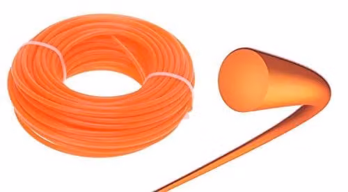 Aqbau® Filo per trimmer, rotondo, 1,6 mm x 15 m, filo di ricambio per rasaerba, filo per rasaerba, filo per trimmer - filo in nylon, rotondo