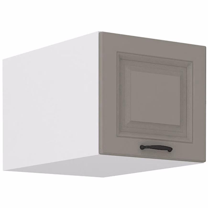 Armadietto superiore con anta a battente SOPHIA - larghezza 40 cm, grigio chiaro / bianco
