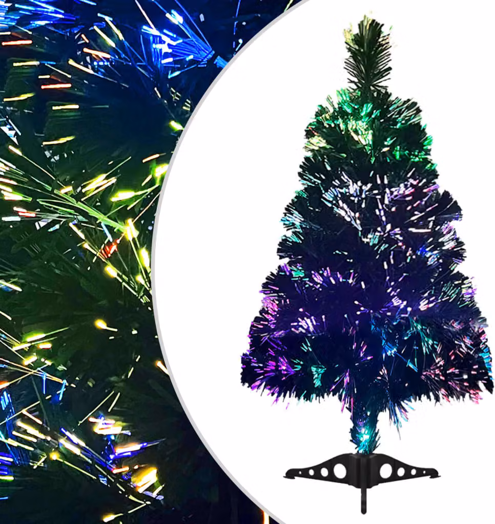 The Living Store Albero di Natale artificiale in fibra di vetro 64 cm Verde