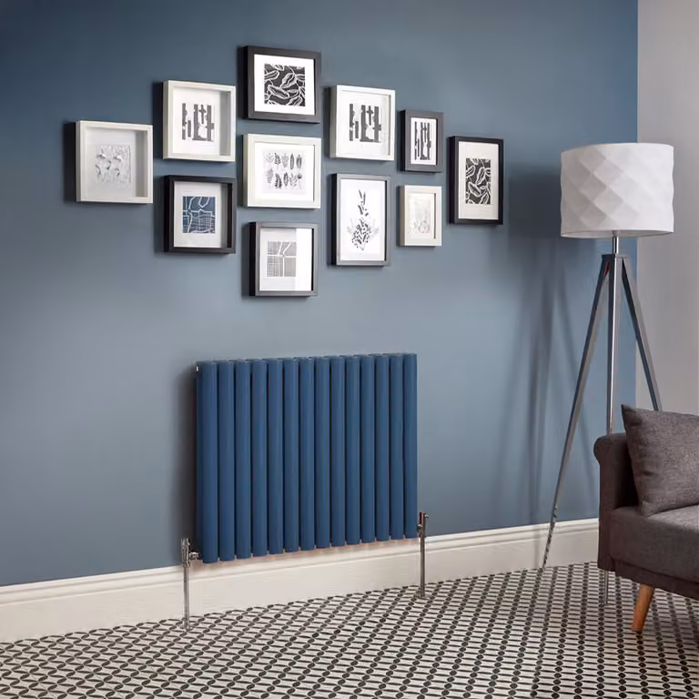 Radiatore di Design Orizzontale Doppio - Blu - 635mm x 826mm - 1030W