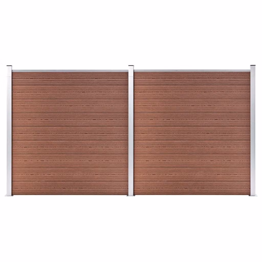 Maison Exclusive - Recinzione da giardino in WPC 353×186 cm, marrone