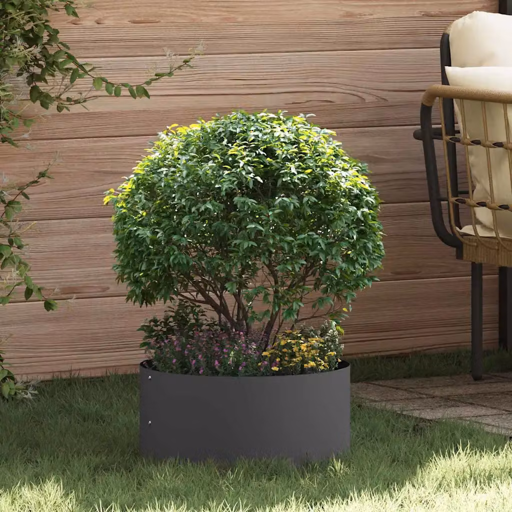 vidaXL Anello per vaso 5 pz Nero 40 x 40 x 20 cm