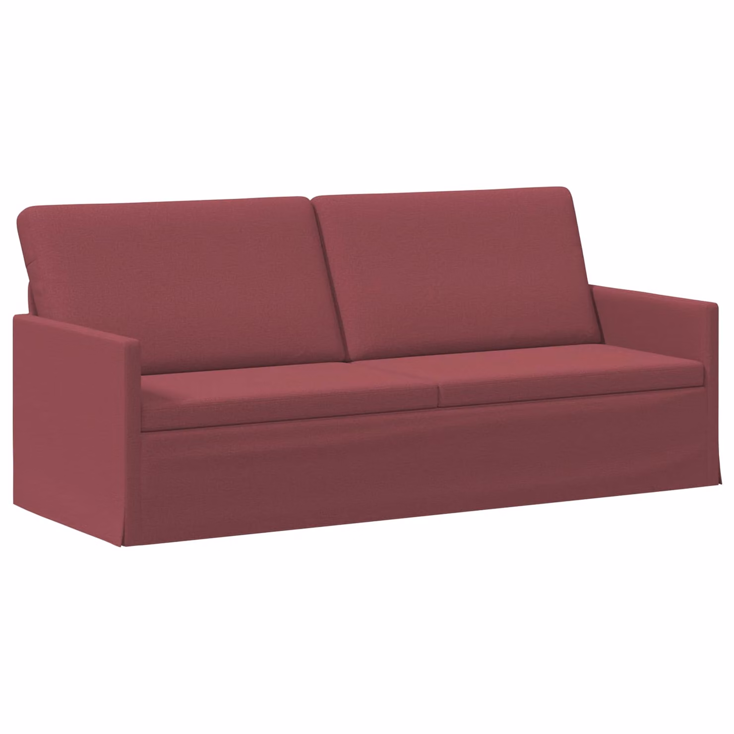 Divano a 3 posti vidaXL in tessuto rosso con struttura in metallo per il tuo soggiorno L 190 x P 81 x H 82 cm