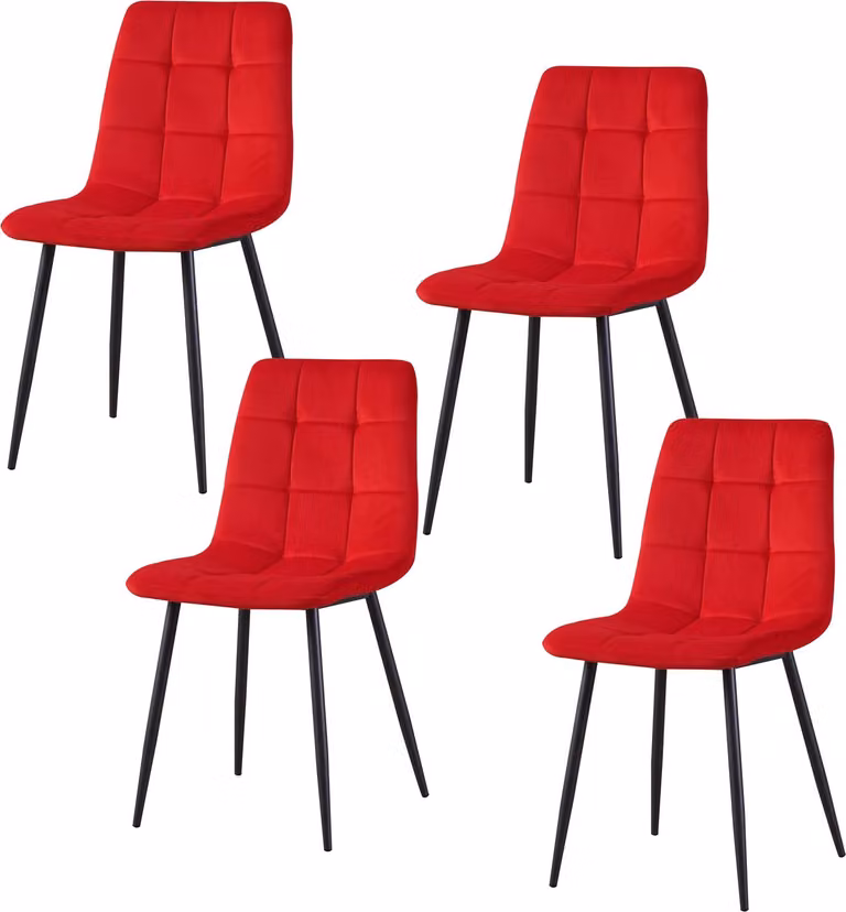 Set di 4 sedie Mesa Velvet