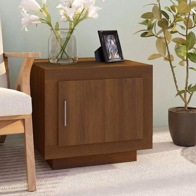 vidaXL Tavolino da Salotto Moderno in Legno Rovere Marrone L: 51 cm, P: 50 cm, H: 45 cm
