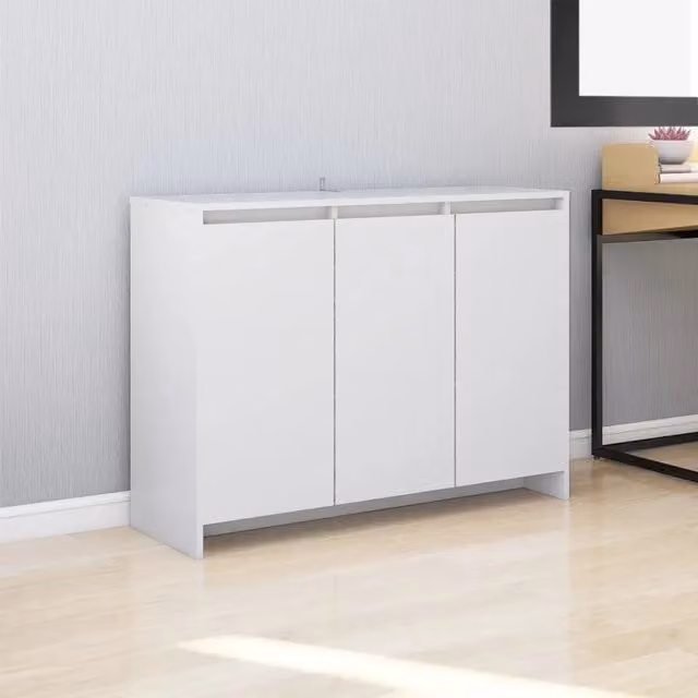 Credenza bianca vidaXL in MDF per sala da pranzo L/P/H: 102 x 33 x 75 cm