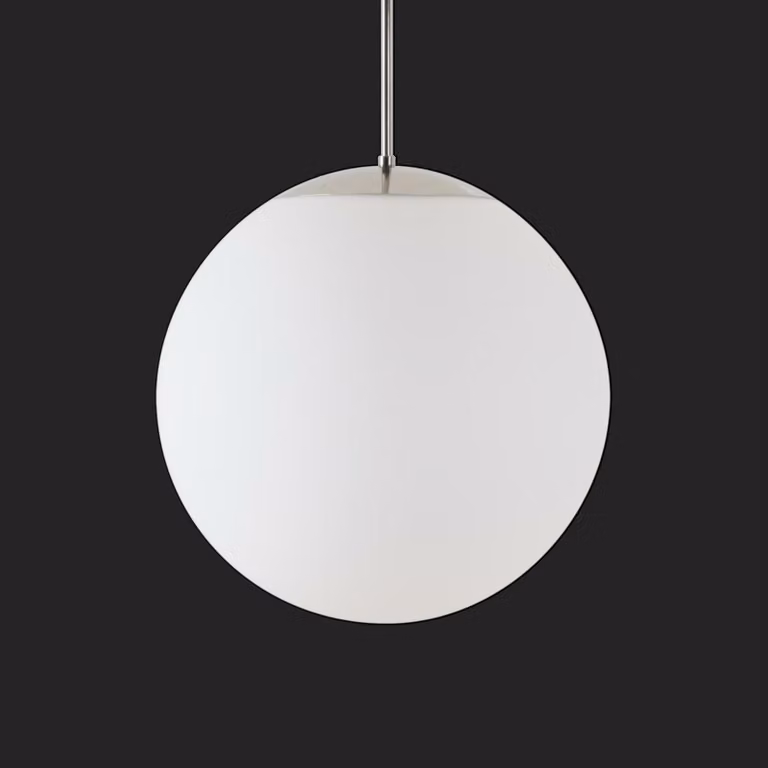 OSMONT ADR72025 ADRIA P3 HP apparecchio a sospensione in vetro acciaio inox lucido / bianco IP40 3000 K 52W LED combinazione di emergenza 3 h