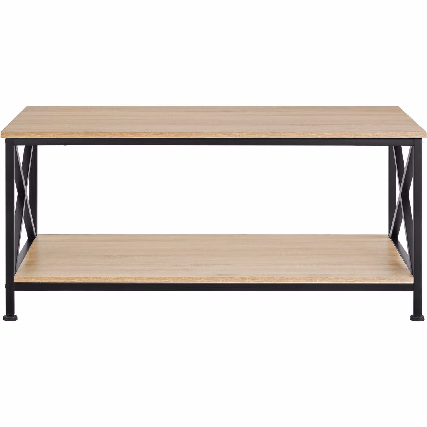 Tavolino da salotto Pittsburgh TecTake GmbH in stile industriale, colore marrone rovere, L/P/H: 100 x 55 x 45,5 cm – 4