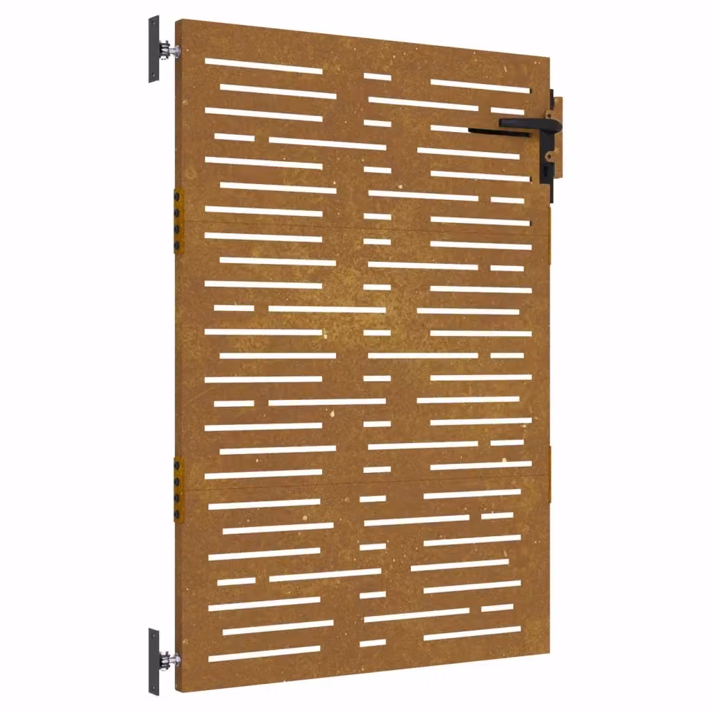 Cancello singolo da giardino vidaXL in acciaio color marrone con design quadrato L: 85 cm, H: 150 cm – 2