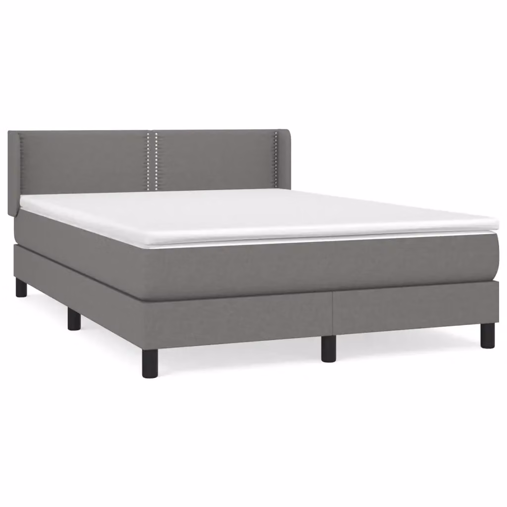 Letto Ibrido con Giroletto a Molle e Materasso vidaXL, Grigio e Bianco, L/P/H: 203 x 147 x 88 cm – 2