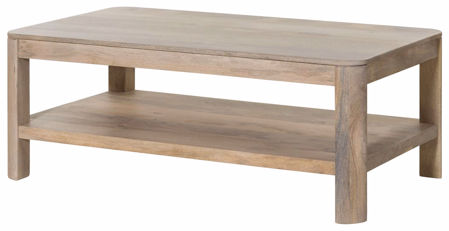 MASSIVMOEBEL24 | Tavolino da salotto in legno di mango 120x70x45 oliato beige TORONTO #305