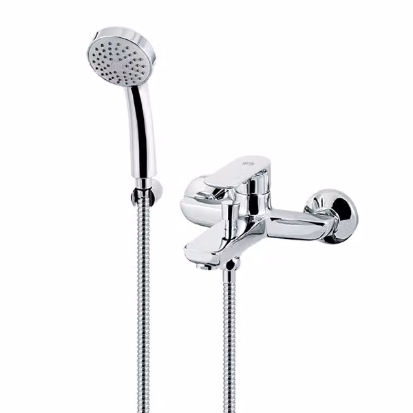 Miscelatore vasca esterno con doccetta Vema SLATE V14081 - Cromato Lucido