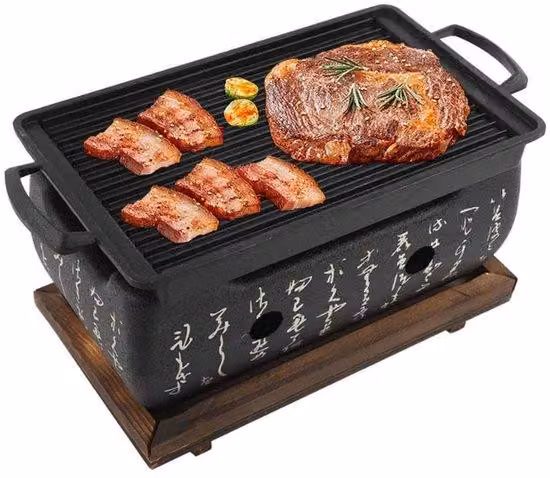 Mini-griglia hibachi – ideale per campeggio e giardino – perfetta per serate romantiche all'aperto