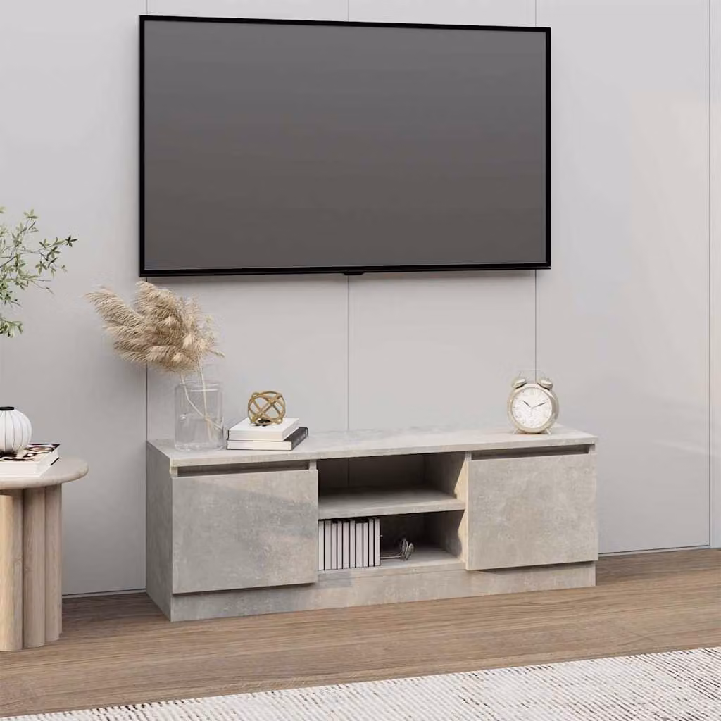 vidaXL Mobile Porta TV con Anta Grigio Cemento L: 102 cm, P: 30 cm, H: 36 cm